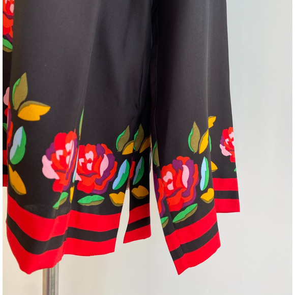 Kate Spade Rose Border Silk Blend Button Down Blouse, Size XL - Picture 6 of 8